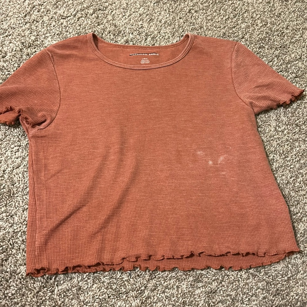 American Eagle baby tee, size large